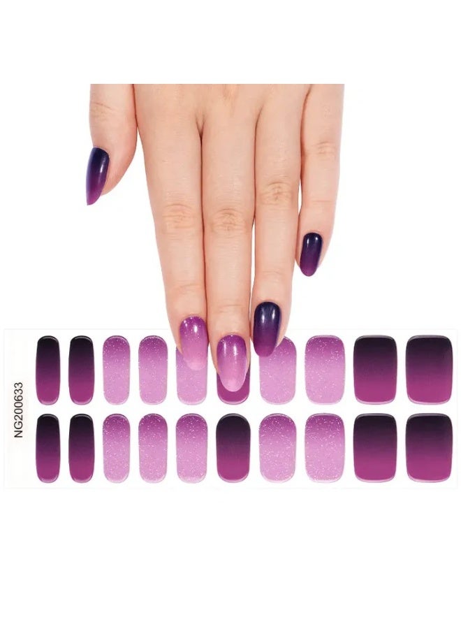 مجموعة كاملة من ملصقات جل الأظافر الممتازة مع معالجة بالأشعة فوق البنفسجية/LED | مجموعة عالية الجودة مع مبرد أظافر، ووسادات تنظيف، وأدوات خشبية، بجودة صالونات التجميل، سهلة الإزالة - Image 5